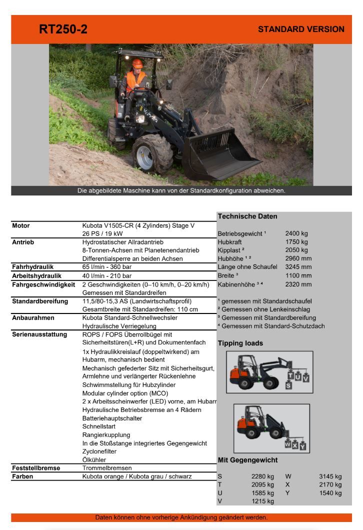 RT 250-2 Hoflader