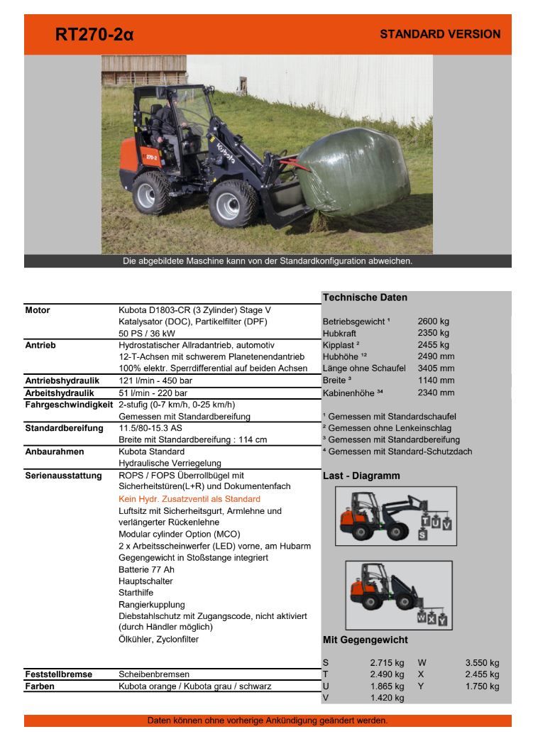 RT 270- 2 Hoflader