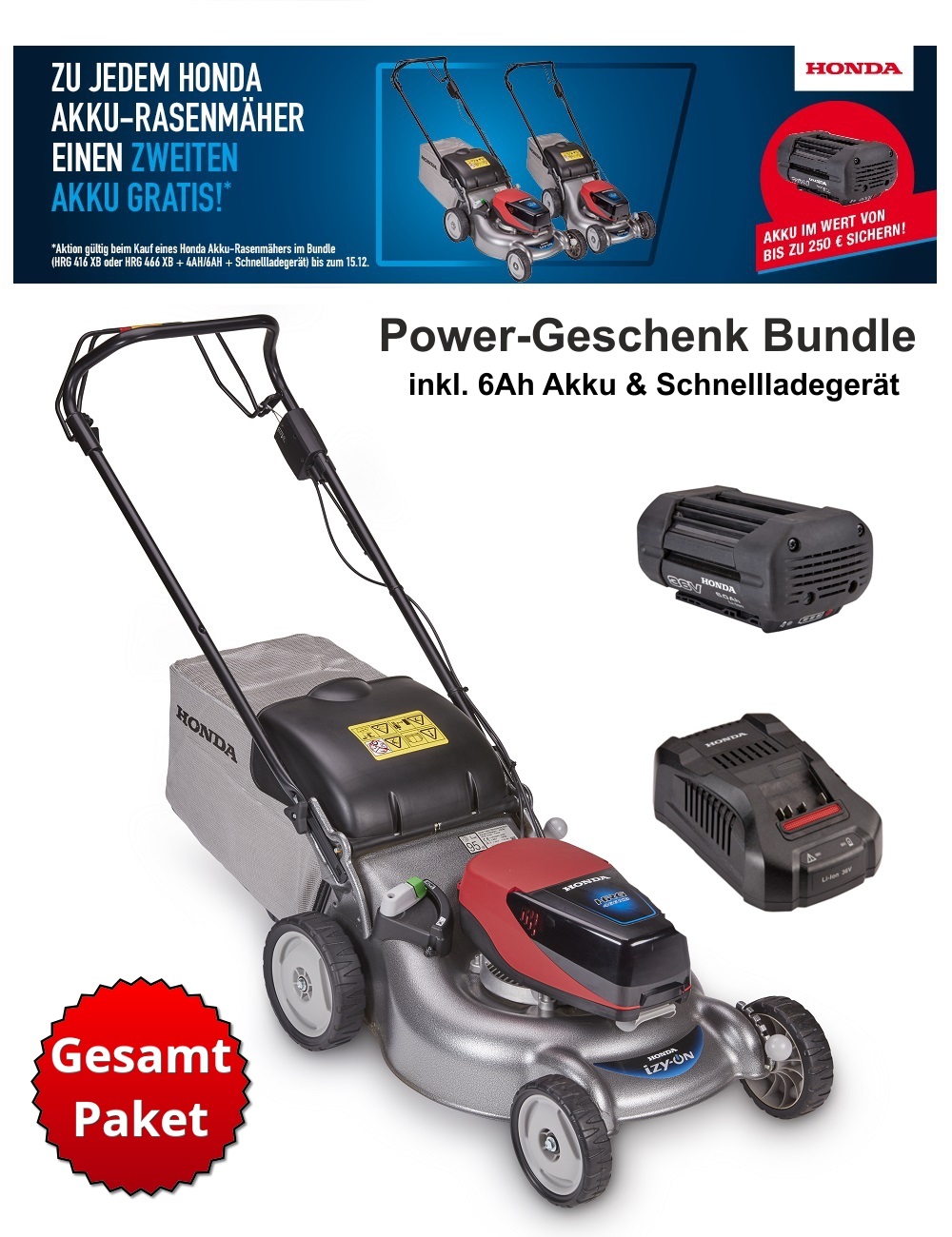 Akku-Rasenmäher HRG 466 XB SE Bundle